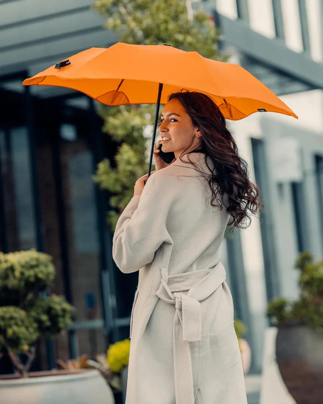Зонт складной BLUNT Metro New (Mango Orange), оранжевый
