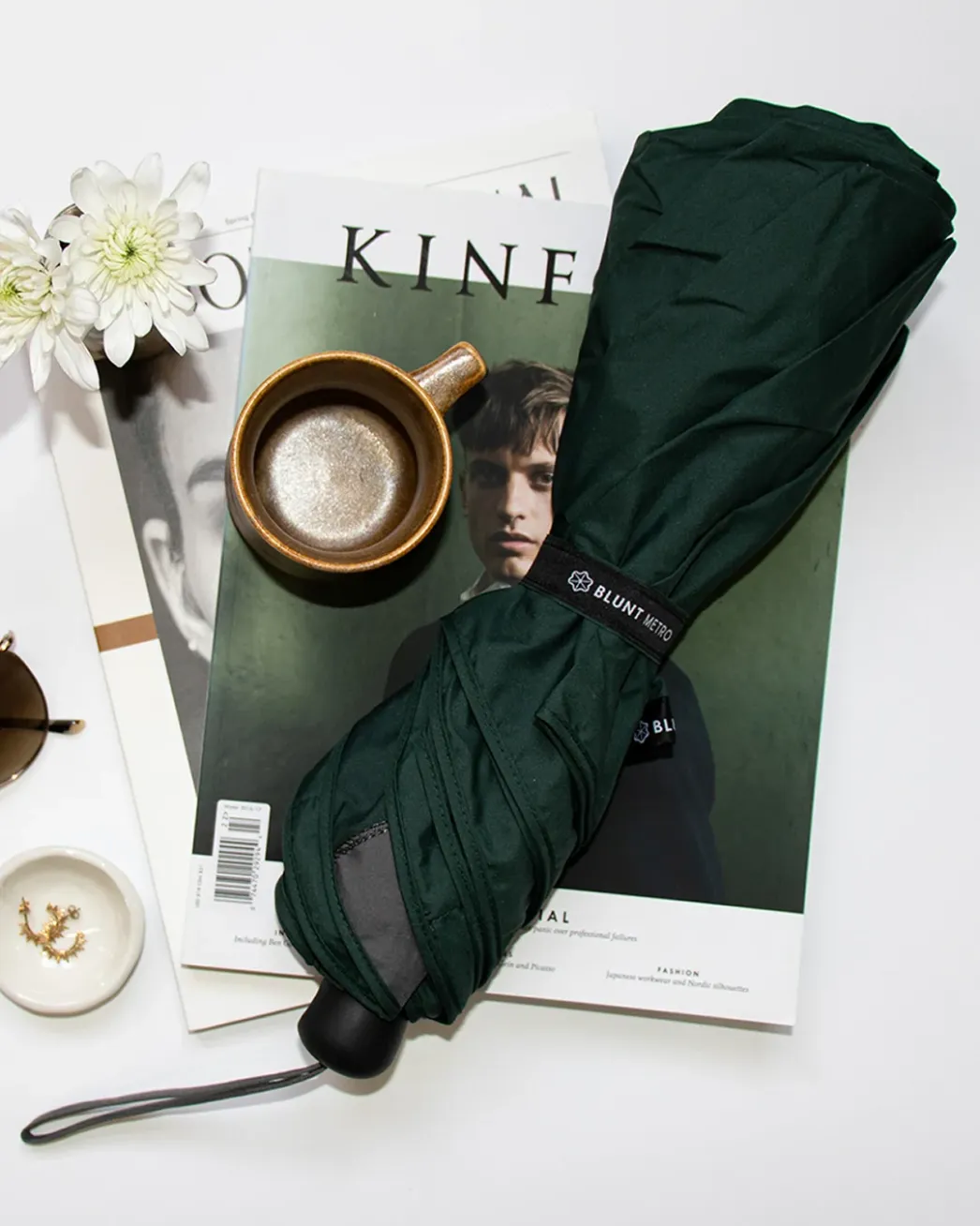 Зонт складной BLUNT Metro New (Forest Green), темно-зеленый